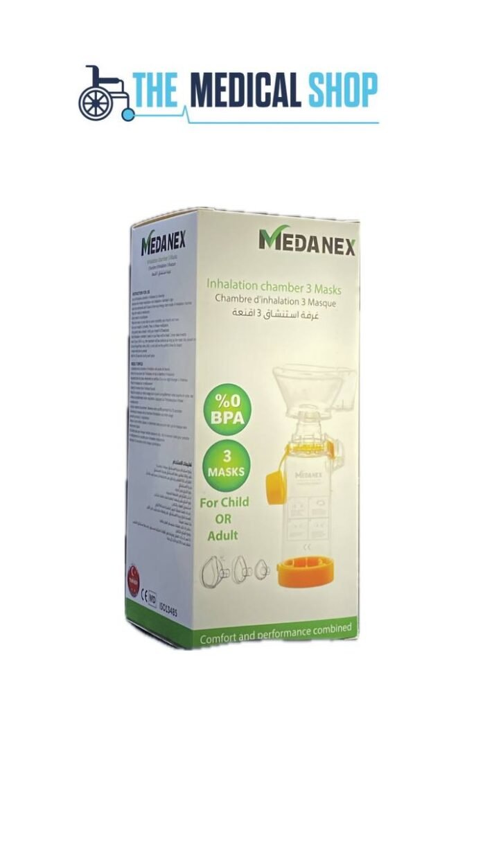 MEDANEX CHAMBRE D’INHALATION ADULTES ET ENFANTS 3 MASQUES