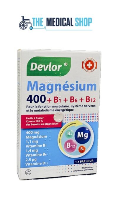 Magnésium 400+B1+B6+B12 20 Comprimés DEVLOR